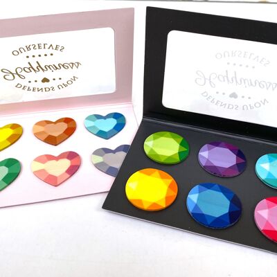 Film sticky notes gemstone round and heart