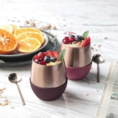 Pink Gold Tumbler -Sangria 240mL