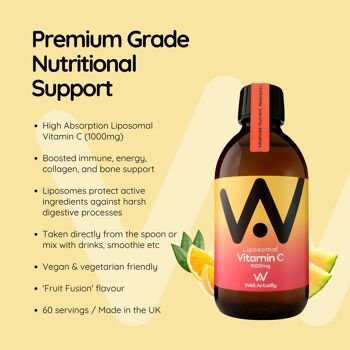 Vitamine C Liposomale Liquide 1000mg - Saveur Fruit Fusion - 300ml 3