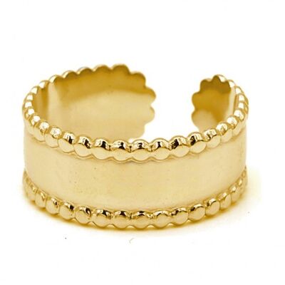 R110198G S. Steel Ring Adjustable Gold