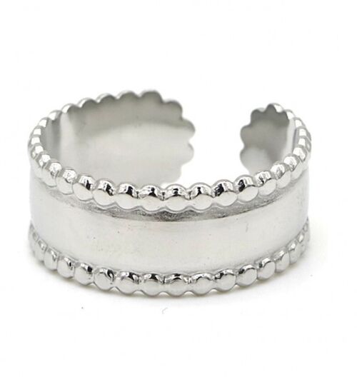 R110198S S. Steel Ring Adjustable Silver