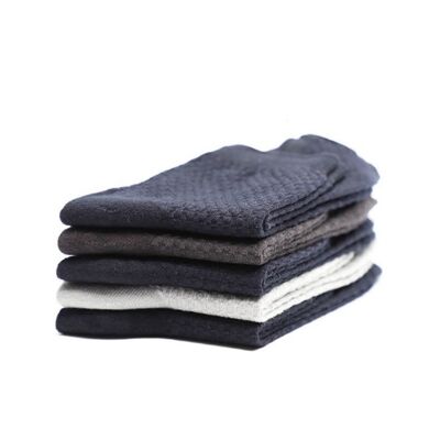 Chaussettes en bambou | 5 paires | 100% fibre de bambou | 42-46 | chaussettes pour hommes | gris clair