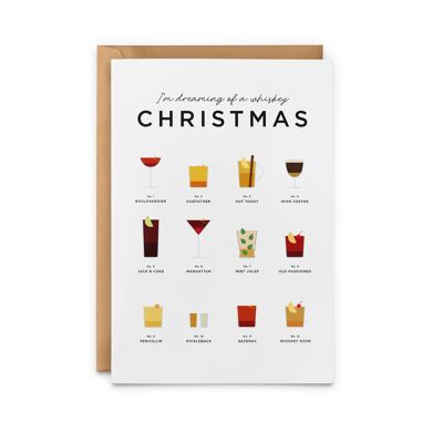 I'm Dreaming Of A Whiskey Christmas Card