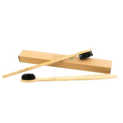 Set di 2 spazzolini da denti in bambù