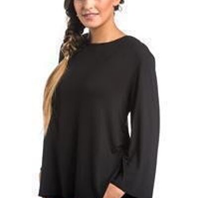 Damen-Jersey-Shirt-Lina - Schwarz