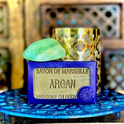 Sapone da 100 g con olio di argan biologico, olio d'oliva e burro di karitè