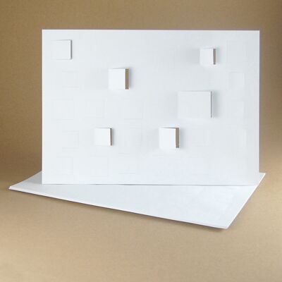 10 calendarios de adviento artesanales DIN A4 apaisado, anverso (cartón blanco reciclado)
