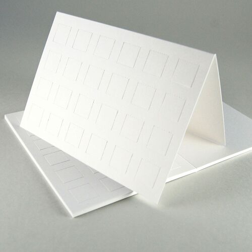10 weiße Bastel-Adventskalender DIN B6 Hochformat (Recyclingkarton)