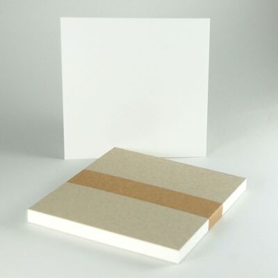 100 square recycled white insert sheets 14.7 cm
