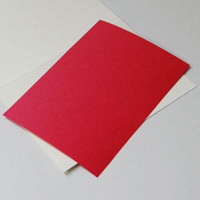 100 rote Einlegeblätter 10,1 x 14,5 cm