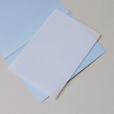 100 hojas de inserción transparentes de 5,75" x 4,25".