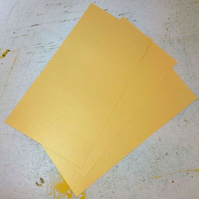 100 hellgoldene Einlegeblätter 10,3 x 20,8 cm