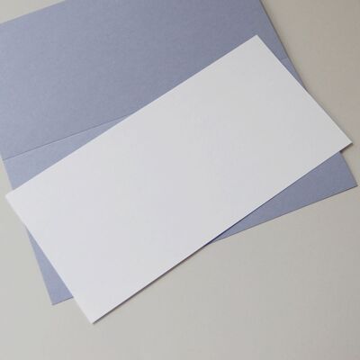 100 natural white insert sheets 10.3 x 20.8 cm (Munken Lynx 90 g / qm)