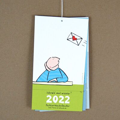 Postcard calendar: Write again! 2022