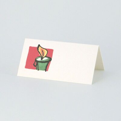 100 Christmas place cards: candle