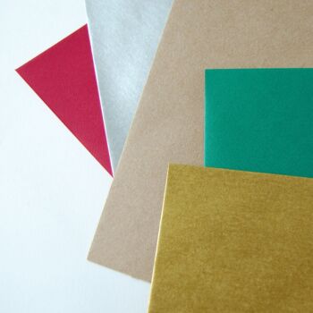 10 enveloppes colorées pour Noël DIN B6 2