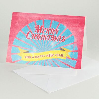 10 x vœux de fin d'année avec enveloppes : Joyeux Noël et bonne année