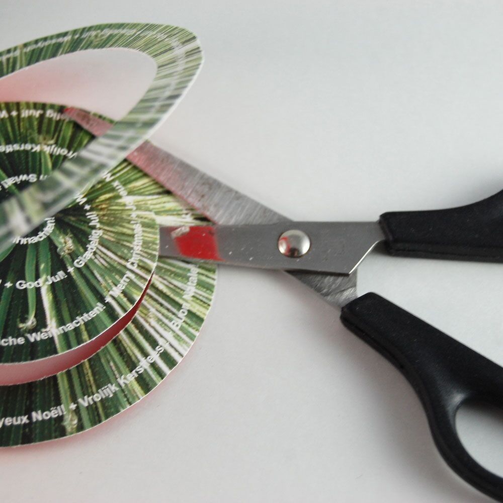 10er Set Weihnachtspostkarten mit Umschlägen: Spiralweihnachtsbaum