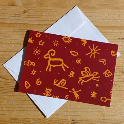 10 Christmas cards with envelopes: Christmas ornaments