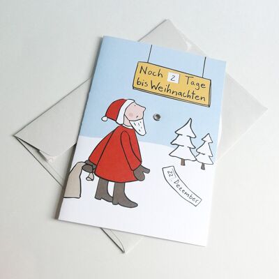 10 cartes de l'Avent avec enveloppes : encore... jours avant Noël