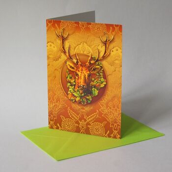 10 cartes de vœux rustiques avec enveloppes vert mai : Jägermeister 1
