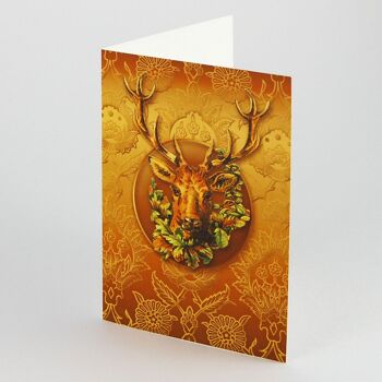 10 cartes de vœux rustiques avec enveloppes vert mai : Jägermeister 2