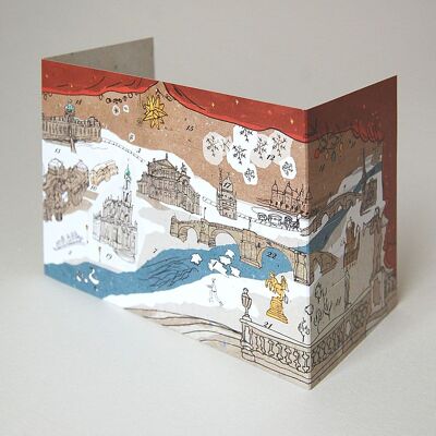 100 cartes de calendrier de l'Avent sans enveloppes : Dresde