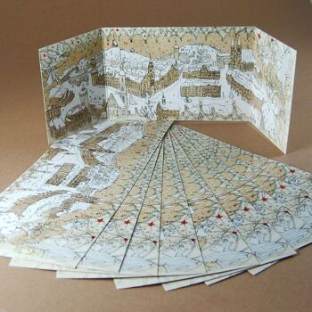 10 cartes de calendrier de l'Avent avec enveloppes rouges : Görlitz 2