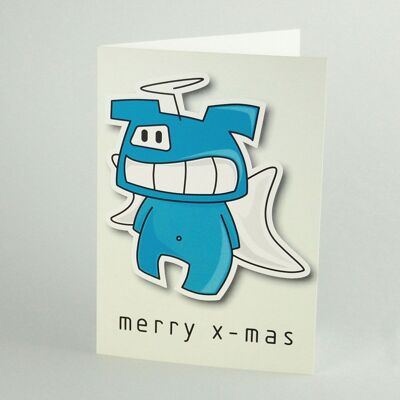 10 tarjetas navideñas artesanales con sobres: diablos