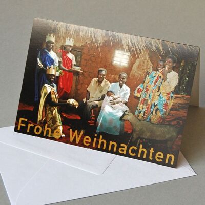 10 charity Christmas cards with envelopes: nativity play