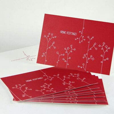 10 Red Christmas Cards: Happy Holidays!