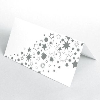 10 cartes de Noël avec enveloppes argentées : étoiles 2