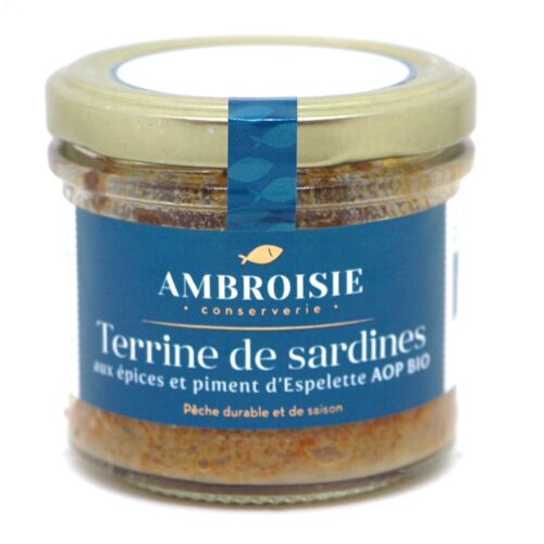Terrine de Sardine aux épices de Chorizo et piment d'Espelette Bio