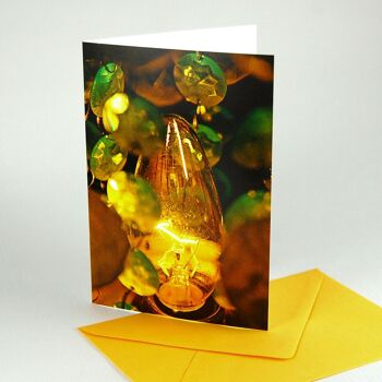 10 cartes de Noël avec enveloppes : ampoule sur le sapin 2