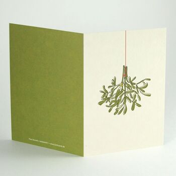 100 cartes de Noël recyclées sans enveloppes : gui 2