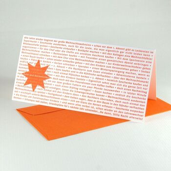10 cartes de Noël avec enveloppes orange : Noël en folie 1