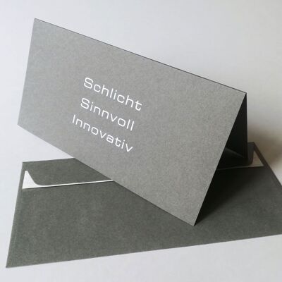 10 cards with envelopes: Simple, sensible, innovative