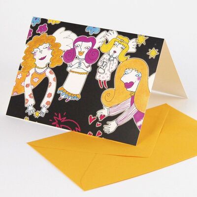 10 cartes de Noël avec enveloppes : Hôtes Célestes