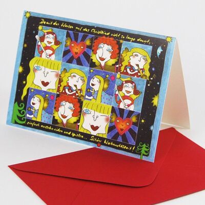 10 cartes d'avant Noël avec enveloppes rouges : Recherche de couples
