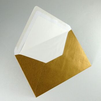 10 cartes de Noël recyclées avec enveloppes : ours au bonnet doré 3