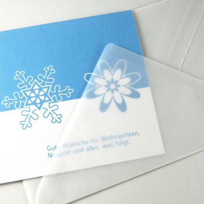 10 Christmas cards with envelopes: Good wishes for Christmas...