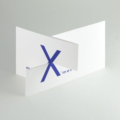 10 cartoline di Natale firmate con busta: merrY X'mas