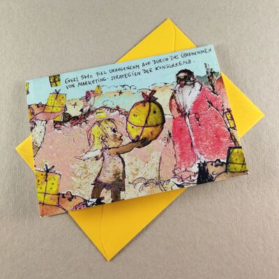 10 cartes de vœux de Noël et de Pâques (avec enveloppes jaunes)