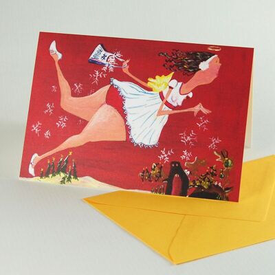 10 Christmas cards with envelopes: Elf XXL