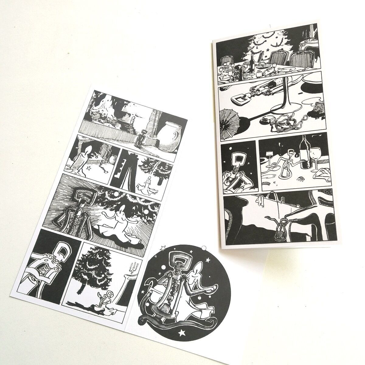 Set de 10 tarjetas navideñas melancólicas con sobres: Baile de Navidad