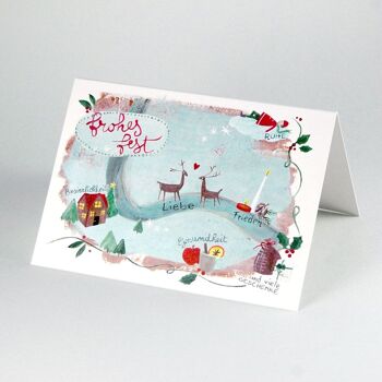 10 cartes de Noël recyclées avec enveloppes : joyeuses fêtes 2