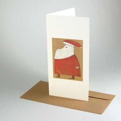 10 cartoline di Natale in cartone animato con busta: Babbo Natale