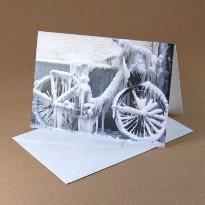 Set di 100 cartoline di Natale con buste: tutte le ruote stanno ferme
