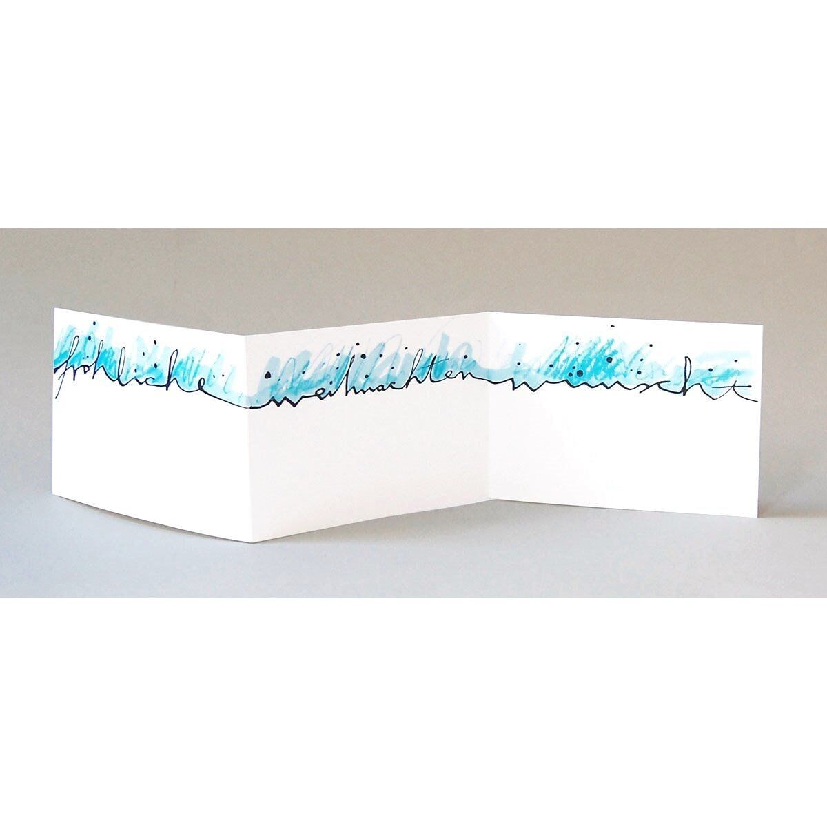 10er Set Weihnachtsleporellos mit Kuverts: fröhliche weihnachten wünscht