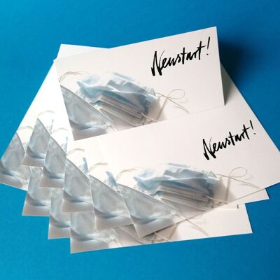 100 funny cards with discarded masks: restart!